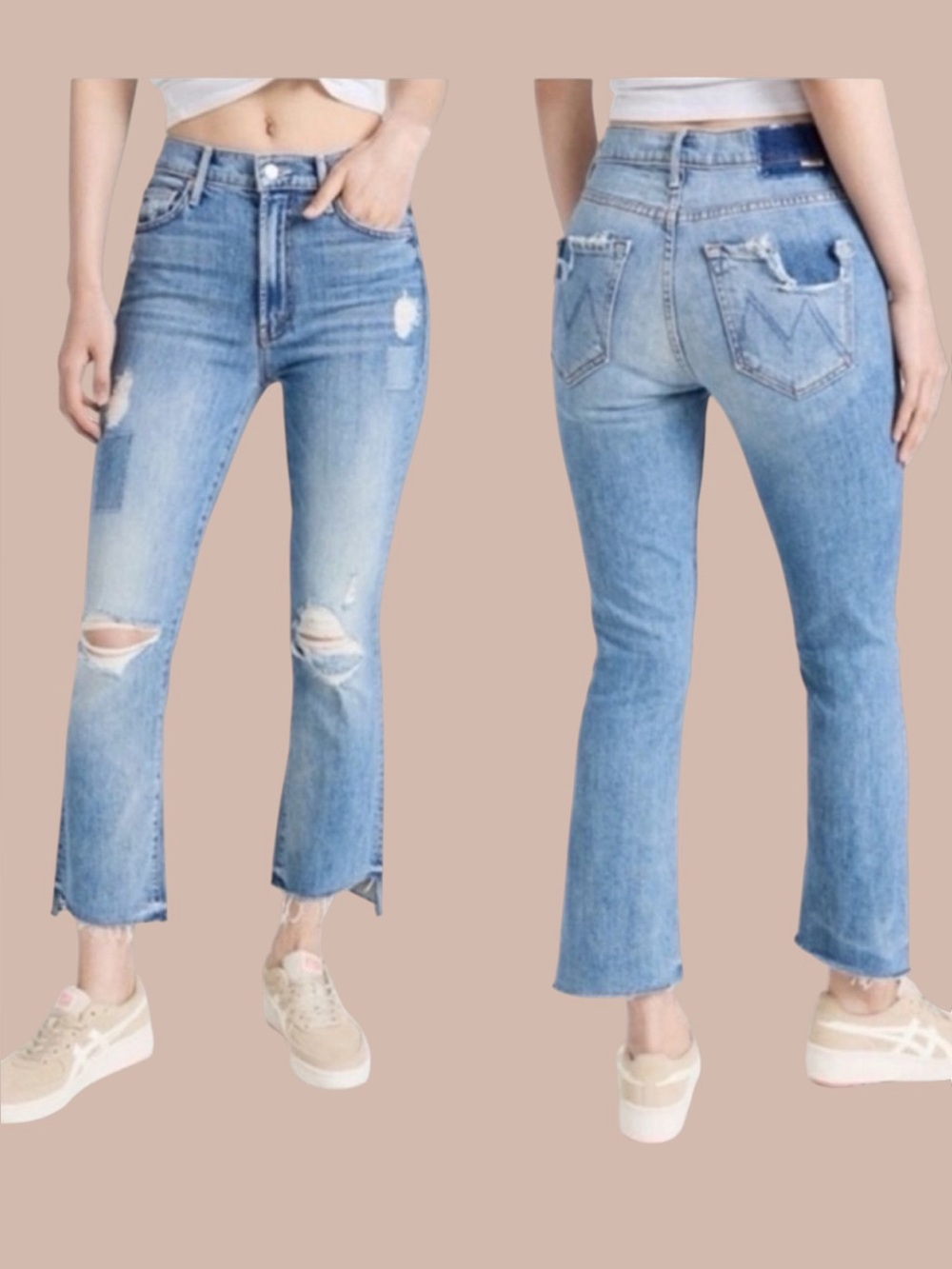 Mother Superior The Insider Crop Step Fray We are Castaways Jeans Size 26